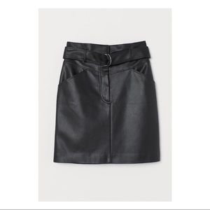 Faux leather skirt